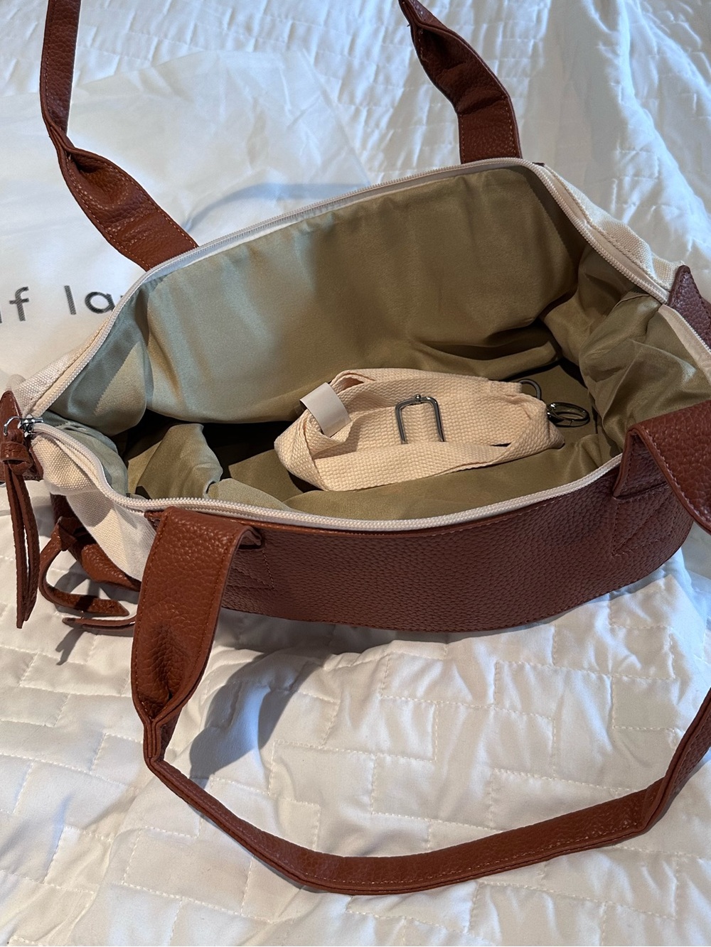 GRAF LANTZ Canvas Travel Weekender Tote NEW $158 - Picture 5 of 12